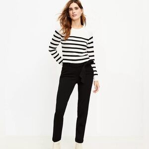 Loft Devin Tie Waist Slim Pants